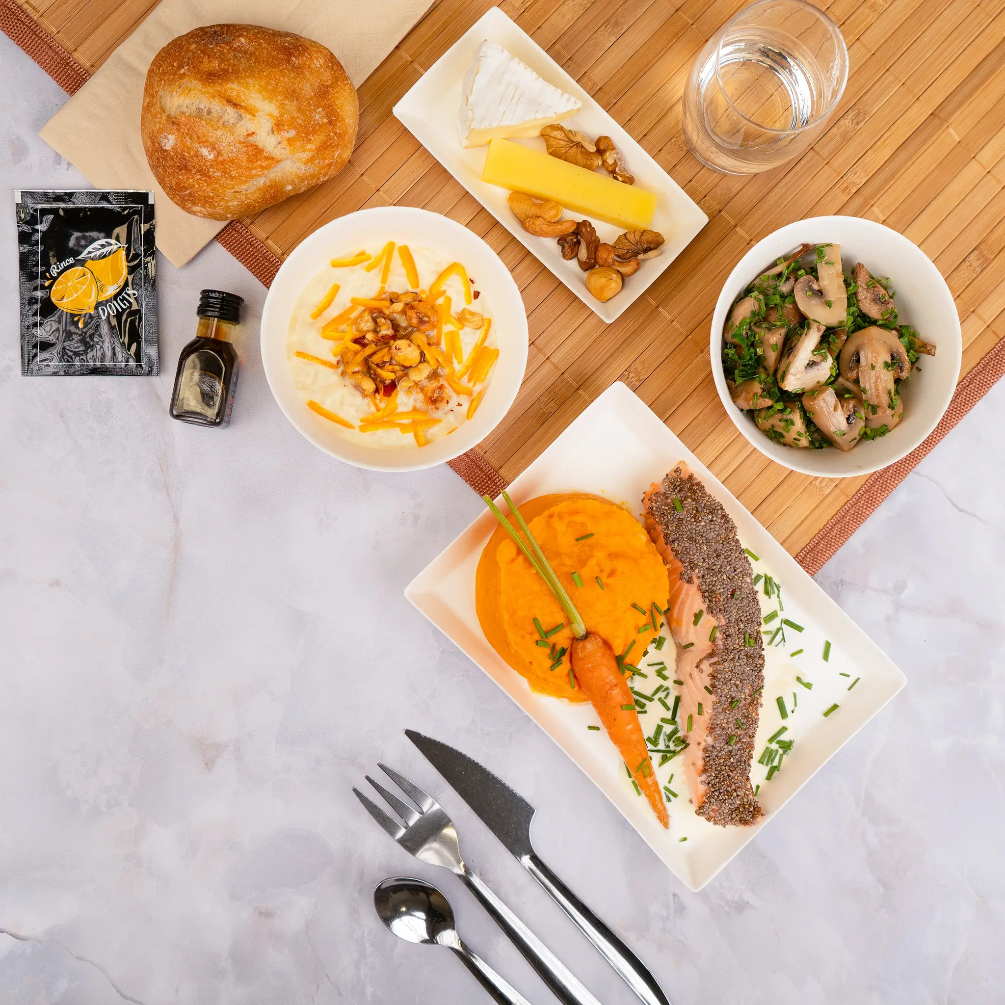 Plateau repas saumon Jardins d’Epicure – légumes d’hiver