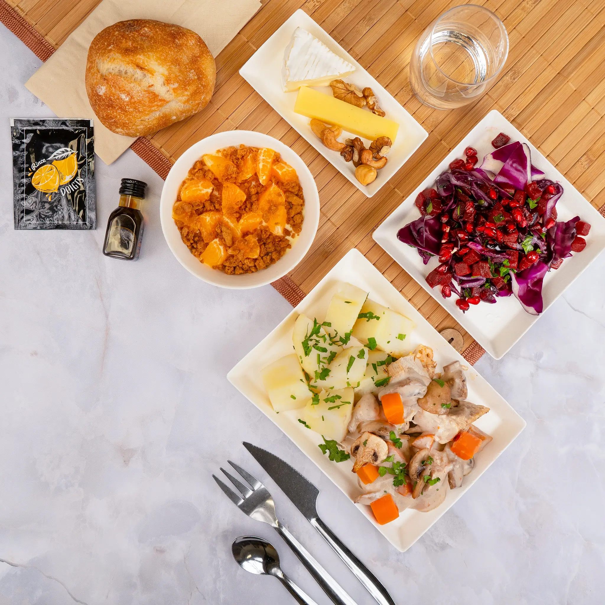 Plateau repas poulet façon blanquette – Jardins d’Epicure Traiteur Paris & Île-de-France