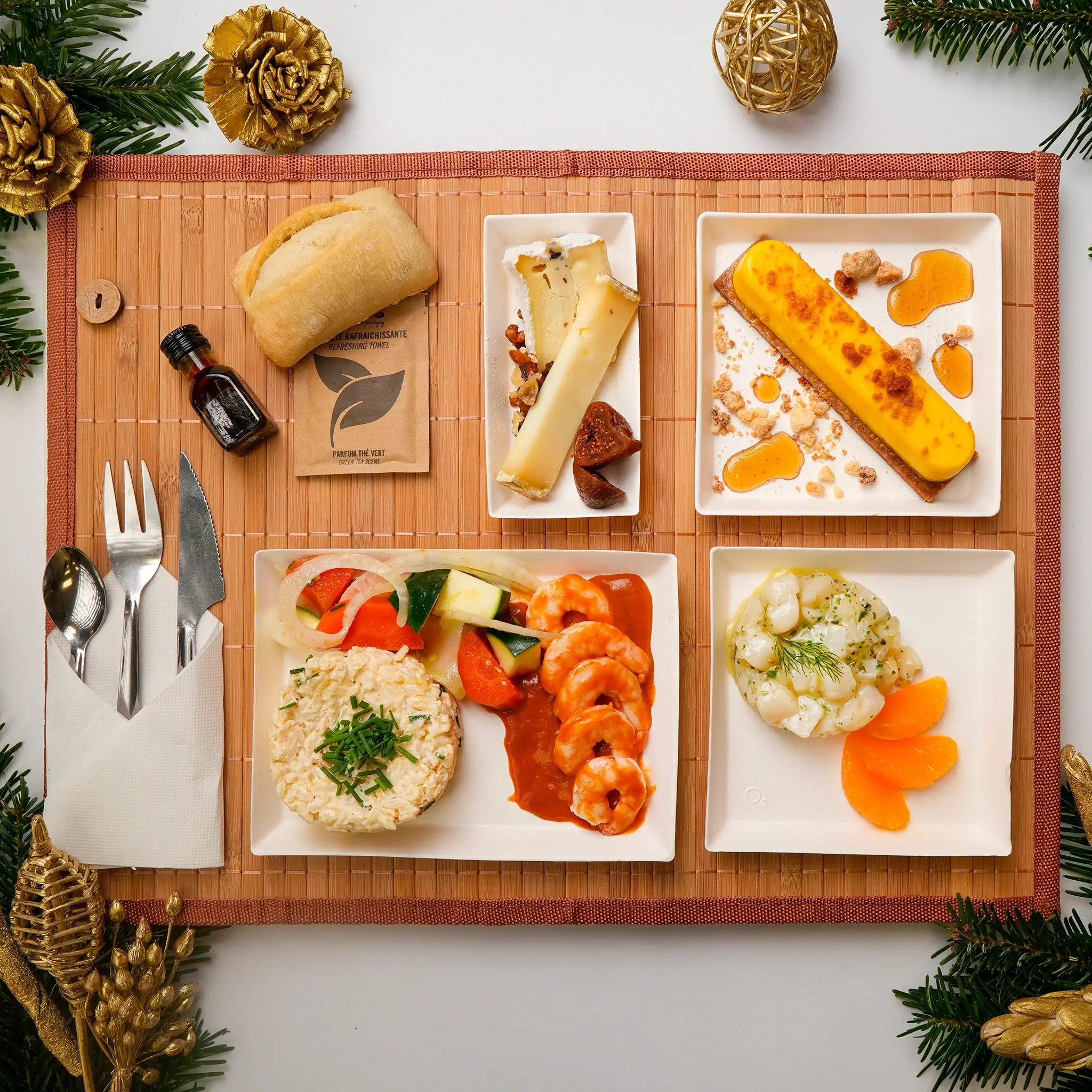 Plateau repas festif langoustines & agrumes – Jardins d’Epicure Traiteur