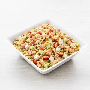 Grande salade orzo saumon grillé feta – Les Jardins d’Épicure