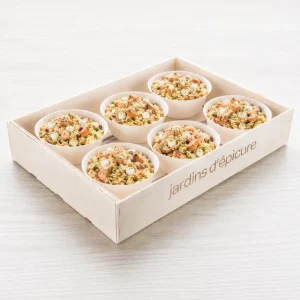 salade orzo saumon grillé feta – Les Jardins d’Épicure